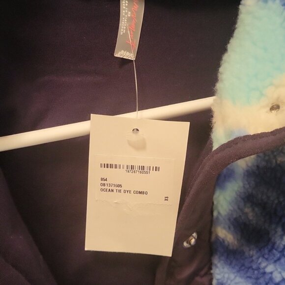 Free People Rocky Ridge Pullover in Ocean Tie Dye Combo XS NWT - Picture 12 of 12